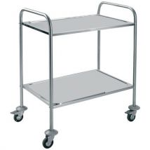 Carro inox - 2 plataformas - Capacidade 60 kg