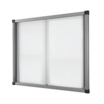 Vitrina de interior Cube - fundo em alumínio - porta de segurança em vidro
