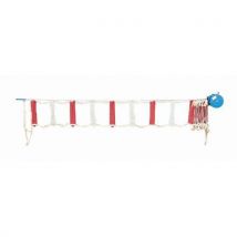 Tecido Hidrófugo - Barreira de Sinalização Extensível Flexível - Vermelho Branco - 3 Anos Garantia