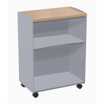 Móvel de Apoio 2 Caixas Cinzento - 72cm Altura - Poliestireno e Melamina - Eco-Responsável - Paperflow