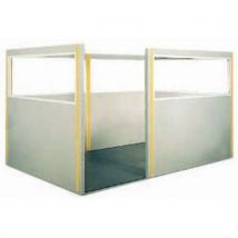 Cubículo metálico dupla parede - Painel vidrado