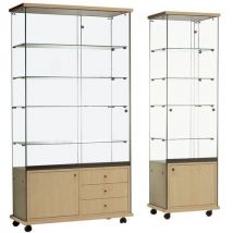 Vitrina Easy E6 - Com armário baixo e iluminação