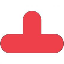 10 Autocolante para marcação de pavimento em T, 200 x 300 mm - Manutan