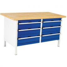 Bancada de trabalho fixa monobloco Cubio