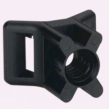 100 Unidades de Suporte preto - de enroscar e com buchas