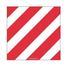 Painel de sinalização tracejado - vermelho/branco - Novap