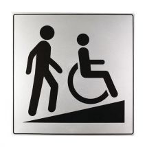 Pictograma em poliestireno ISO 7001 - Rampa de acesso