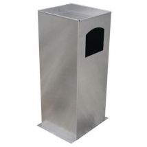 Cinzeiro com caixote de lixo para abrigo para fumadores - Clear