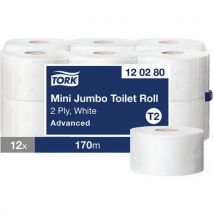 12 Unidades de Papel higiénico Mini e Maxi Jumbo Tork Advanced
