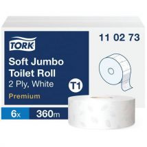 6 Papel higiénico Mini e Maxi Jumbo Tork Premium