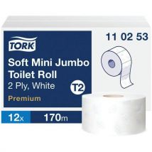 12 Papel higiénico Mini e Maxi Jumbo Tork Premium
