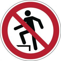 Painel de proibição redondo - Proibido caminhar pela superfície - Rígido