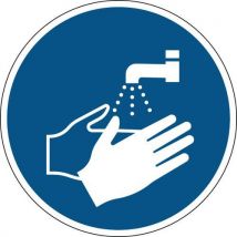 Painel de obrigação - Lavar as mãos - rígido