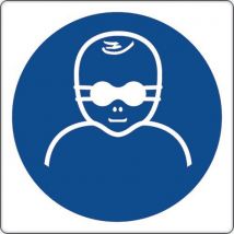 Painel de obrigação - Uso de óculos com lentes opacas para crianças - alumínio