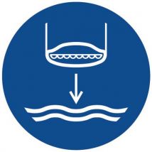 Painel de obrigação - Arriar bote salva-vidas na água - alumínio