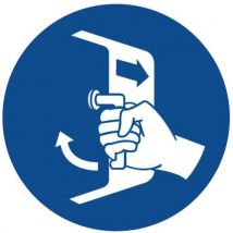 Painel de obrigação - Fechar e prender as escotilhas - alumínio