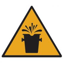 Painel de perigo - Projeção de líquidos quentes - alumínio