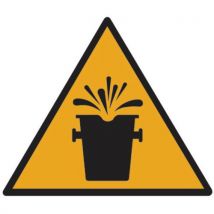 Painel de perigo - Projeção de líquidos quentes - alumínio