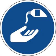 Painel de obrigação - Uso de creme de proteção - alumínio