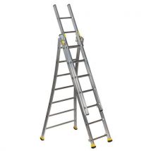 Escada transformável com base alargada - 3 secções
