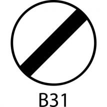 Painel de sinalização - B31 - Fim de todas as proibições impostas anteriormente por sinalização a veículos em marcha