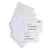 20 Unidades de Placa de inserções em papel Bristol para placa de porta Infosign - A5 - Durable