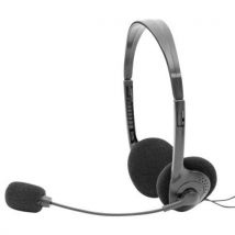 Dacomex - Auscultadores estéreo com microfone ajustável usb preto,