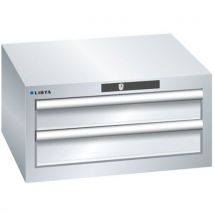 Lista - Armário cinza claro 564x572x283 com 2 gavetas 75kg,