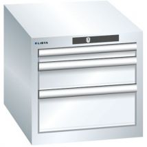 Lista - Armário branco puro 411x572x383 com 3 gavetas 75kg,