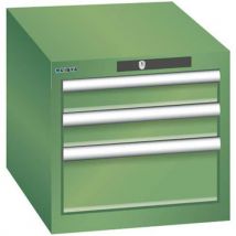 Lista - Armário verde 411x572x383 com 3 gavetas 75kg,