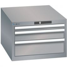 Lista - Armário cinza pombo 564x725x383 com 3 gavetas 75kg,