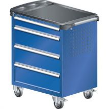Lista - Carrinho azul segurança 894x525x928 com 4 gavetas 40kg,