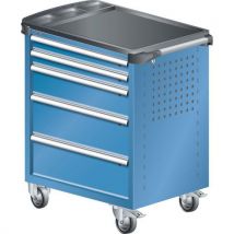 Lista - Carrinho azul capri 894x525x928 com 5 gavetas 40kg,