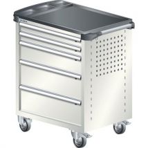 Lista - Carrinho branco cinza 894x525x928 com 5 gavetas 40kg,