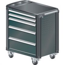 Lista - Carrinho preto 894x525x928 com 5 gavetas 40kg,