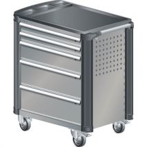 Lista - Carrinho cinza pombo 894x525x928 com 5 gavetas 40kg,