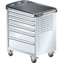 Lista - Carrinho cinza claro 894x525x928 com 6 gavetas 40kg,