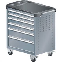 Lista - Carrinho cinza 894x525x928 com 6 gavetas 40kg,