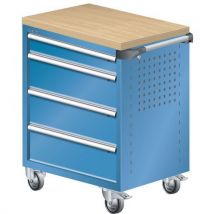 Lista - Carrinho azul capri 894x525x928 com 4 gavetas 40kg,