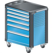 Lista - Carrinho azul claro 894x525x928 com 6 gavetas 40kg,