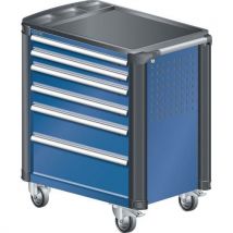 Lista - Carrinho azul gent 894x525x928 com 6 gavetas 40kg,