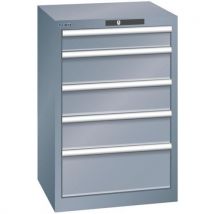 Lista - Armários de gavetas cinza 564x572x850 com 5 gavetas 75kg,