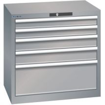 Lista - Armário cinza pombo 717x572x700 com 5 gavetas 75kg,