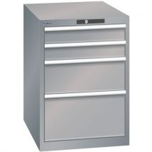 Lista - Armário cinza pombo 564x725x800 com 4 gavetas 75kg,