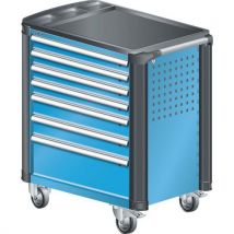 Lista - Carrinho azul claro 894x525x928 com 7 gavetas 40kg,