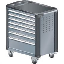 Lista - Carrinho cinza 894x525x928 com 7 gavetas 40kg,