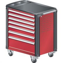 Lista - Carrinho vermelho rubi 894x525x928 com 7 gavetas 40kg,