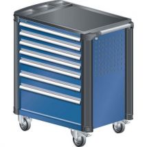 Lista - Carrinho azul gent 894x525x928 com 7 gavetas 40kg,