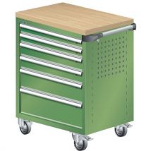 Lista - Carrinho verde 894x525x928 com 6 gavetas 40kg,