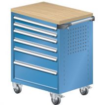 Lista - Carrinho azul capri 894x525x928 com 6 gavetas 40kg,